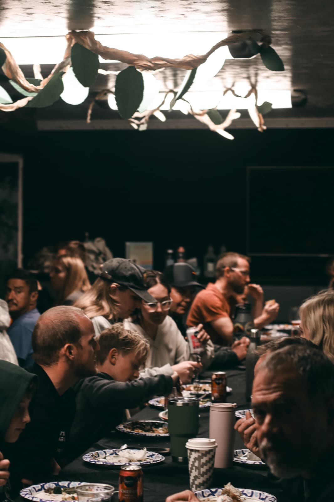Guests seated together enjoying a catered meal